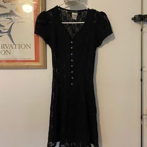 See through black dress